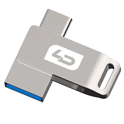 

LD-UD014 64G USB30 type-c dual interface full metal rotating mini mobile computer dual-use flash drive silver