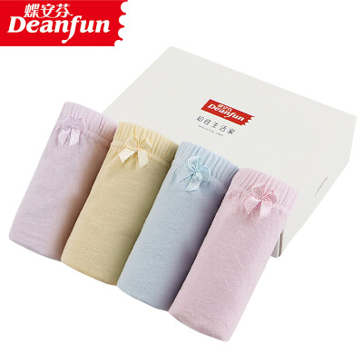 

Butterfly Ann Deanfun womens underwear large size cotton mid-rise womens briefs mixed color 4 pieces recommended waist circumference 18-21 feet