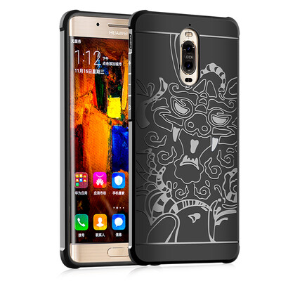 

Goowiiz Phone Case For Huawei Mate 99 Pro Carved Dragon Thin Matte soft Silicone Prevent falling