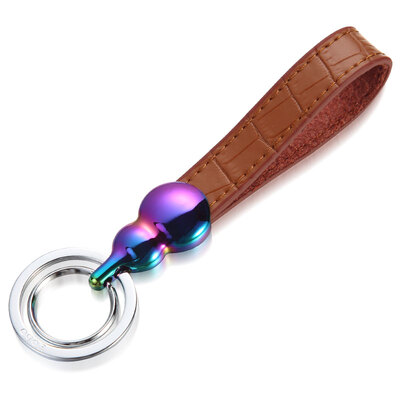 

Authentic zobo car keychain treasure hoist portable child double key ring crocodile skin key rope car ornaments birthday gift ZB-938-1 bright color