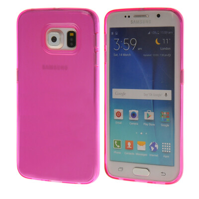 

MOONCASE Smooth Skin Soft Silicone Gel TPU Flexible Shell Protective Case Cover for Samsung Galaxy S6 Edge Hot pink 03