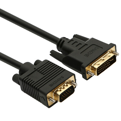 

Shanze (SAMZHE) DVG-50 DVI24 +5 вращает VGA государственную золотую версию двухстороннего конверсионного кабеля VGA на DVI компьютерный мониторный кабель 5 метров