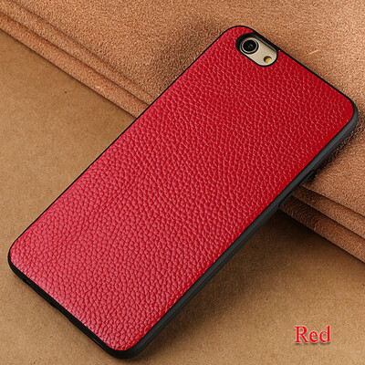 

Genuine Leather Phone Case For OPPO R9s Plus Litchi Texture Back Cover For R11 R11S Plus Case