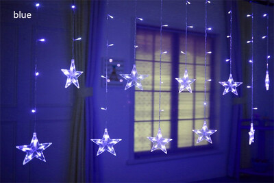 

2M LED Christmas Light AC220V EU Romantic Fairy Star LED Curtain Star String Lights For Holiday Wedding Garland Decoration
