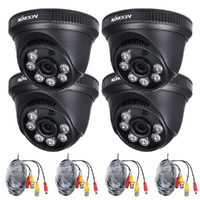 

KKmoon 4x960P AHD Dome IR CCTV Camera 4x60ft Surveillance Cable Support IRCUT Night Vision 6pcs Array Infrared Lamps