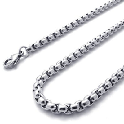 

Hplow Jewelry 14-40 inch Hot Sale Classic Stainless Steel Silver Lobster Clasp Necklace Chain Men Fashion Charm Jewelry