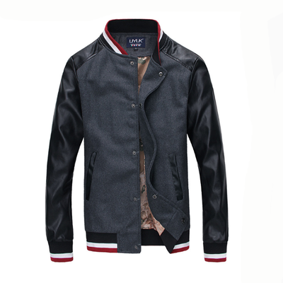 

Zogaa Autumn New Korean Mens Jacket Pacthwork Slim Casual