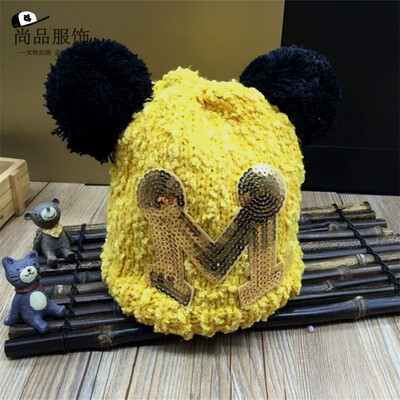 

Buebos Ninos 2015 New Winter Warm Baby Kid Hat Toddler Beanie Cap Soft Crochet Knit Wool Bear Cap - Ear Protect
