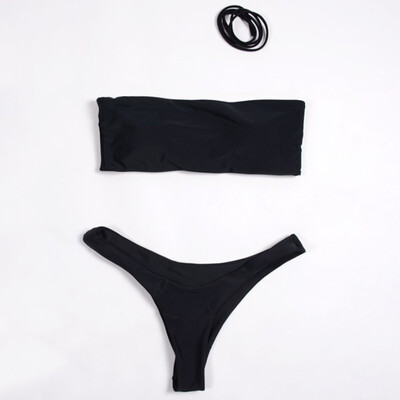 

Push Up Swimsuit Women Bikini Set Swimwear Sexy Strapless Bikini Swimsuit