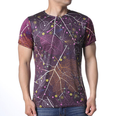 

Fashion Mens O-neck Geometric Print Pullover T-Shirts