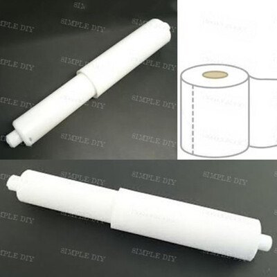 

White Plastic Replacement Toilet Roll Holder Roller Spindle Spring