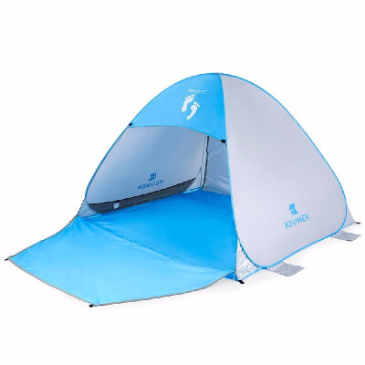 

71" 37" 79" 53" Instant Automatic Pop Up Beach Tent UV Protection Sun Shade Shelter with Extention Floor Camping Fishing H