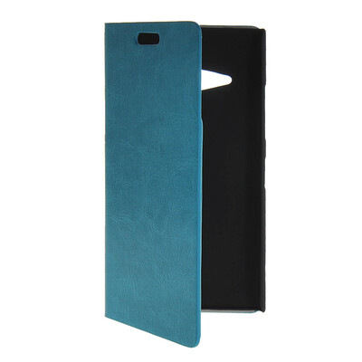 

MOONCASE Slim Leather Side Flip Wallet Card Slot Pouch with Kickstand Shell Back чехол для Nokia Lumia 730 Blue