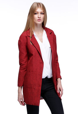 

Fashion Long Coat Korean Upper Garment Women Loose Coat Straight Suit