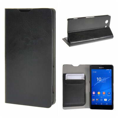 

MOONCASE Case for Sony Xperia Z3 Compact ( Z3 Mini ) Leather Wallet Flip Card Holder Bracket Back Pouch Case Cover Black 01