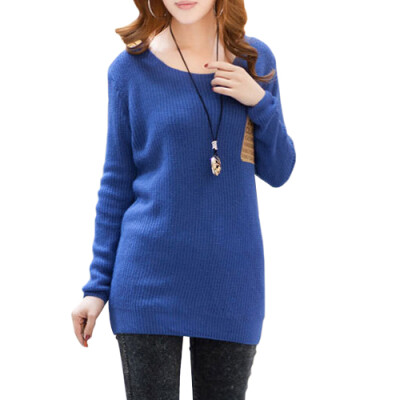 

CT&HF Women Casual Knitting Pocket Loose Pullover Sweater