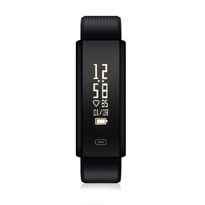 

Romacci Zeblaze Smart Wristband Fitness Tracker 087in OLED Touch Screen BT 40 Nordic51822 CPU Smart Band Watchband 24h Heart R
