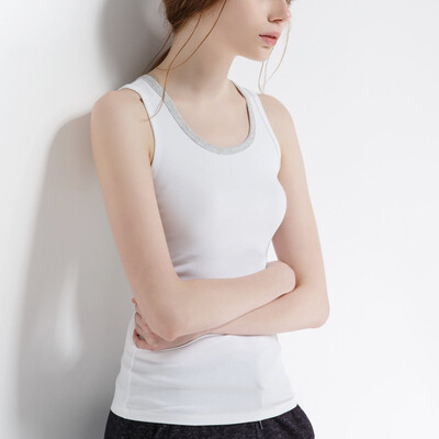 

Canvaus Summer New Women Sports Fashion Color Matching Sexy Camisole Cotton Tanks Tops