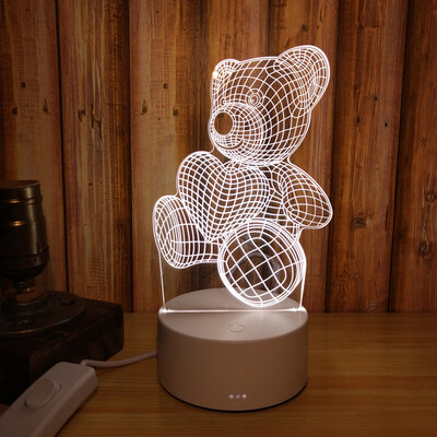 

Creative 3D table lamp than love night lamp Christmas birthday gift three-dimensional plug room bedroom bed simple modern