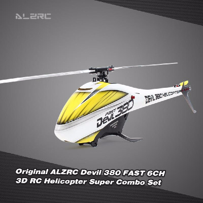 

Original ALZRC Devil 380 FAST Flybarless Belt Drive 6CH 3D Helicopter Super Combo Set with Motor ESC Servo Gyro