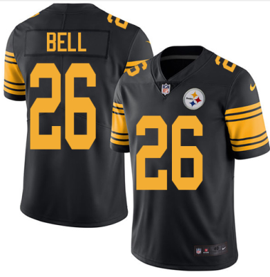 

Mens Pittsburgh Steelers LeVeon Bell Nike Black Alternate Vapor Untouchable Limited Jersey