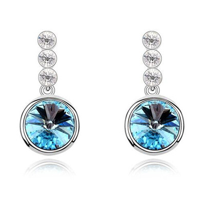 

Design Elegant Round Crystal from Austrian Drop Earrings For Women Party Dangle Earrings Vintage Fashion Jewelry 10497