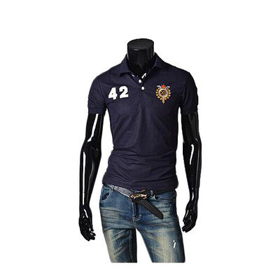 

Zogaa New Mens POLO Shirt Matching Color Short Sleeve Embroider