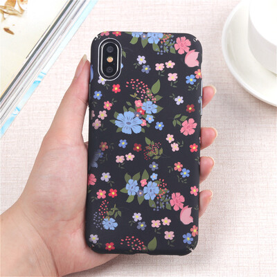 

Винтаж цветочный сливы крышка для iphone 7 8 плюс телефон чехол матовый тонкий жесткий Пластик Капа Корпус для IPhone 6s 6 X