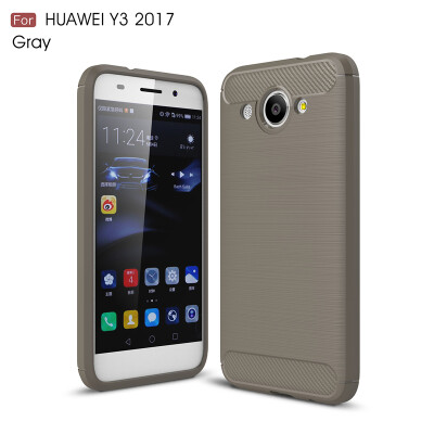 

Goowiiz Phone Case For Huawei Y3 2017Y5 Lite 2017 Fashion Slim Carbon Fiber TPU Soft Silicone Prevent falling