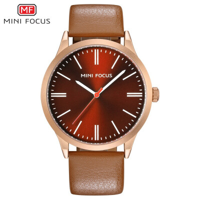 

MINI FOCUS Fashion Leather Strap Men Quartz Watch MF0058G