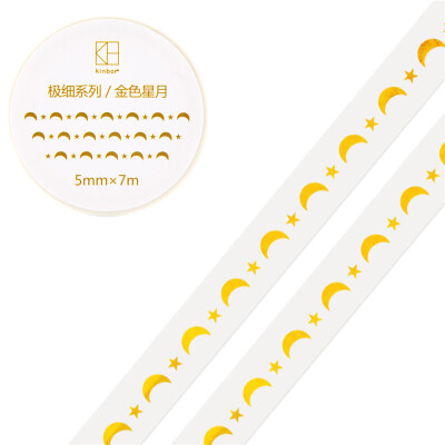 

Kinbor hand book&paper tape 5mm7mhand book sticker foundation fine section tape golden leaves DTB64307