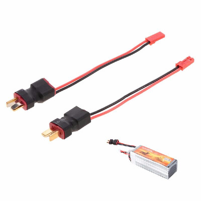 

2pcs Dean T Plug Male to T Plug Female&JST Plug Male Connector Adapter Convertor for RC Car Li-Po Li-Lion Battery