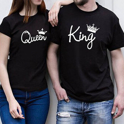 

King Queen Matching Family T-Shirts Tee Tops Couples T-shirt
