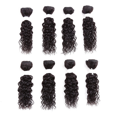 

8inch 8pcspack Ombre Brazilian Hair curly Wave 1BBurgundy Ombre Hair Bundles Weave Human Hair Extension