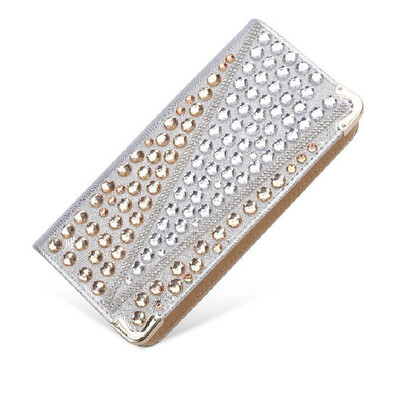 

Vogue Star Luxury rhinestone women wallets patent leather high quality wallet lady fashion clutch bag casual purses party LA175