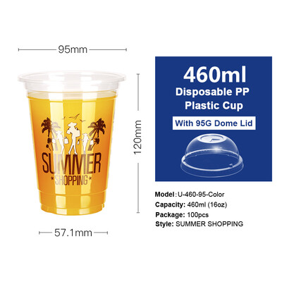 

Free Shipping 12oz-22oz Clear Plastic PP Cups with Dome & Flat Lids for Juice Tea Milk Iced Coffee Bubble Boba Smoothie 100pcs