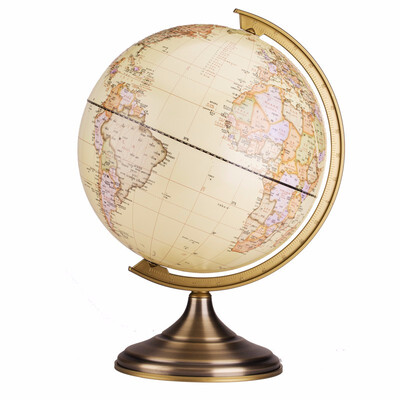 

Retro globe 20cm metal base student childrens teaching map instrument study HD ornaments