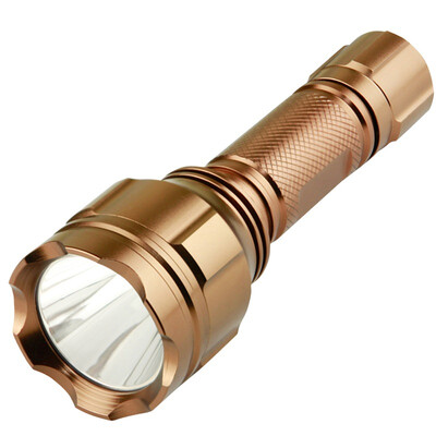 

Rui-leopard RAY-BOW RB-C9 aluminum light rechargeable flashlight imported CREE bulb third gear dimming brown