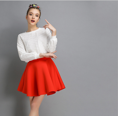 

Lovaru ™2015 new winter women's fashion space cotton autumn paragraph solid color skirts tutu skirt