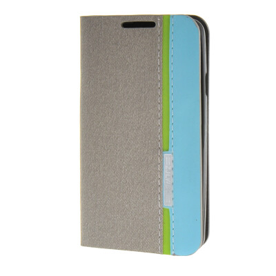 

MOONCASE Case for LG Optimus L60 Case Minimalist style Leather Card Wallet Flip Slot Bracket Back Cover Grey