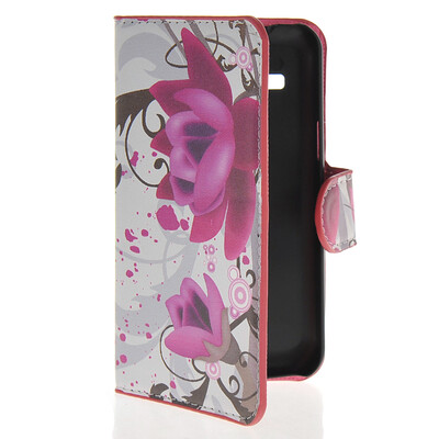 

MOONCASE Flower style Leather Side Flip Wallet Card Slot Stand Pouch Case Cover for Samsung Galaxy Star 2 Plus G350E