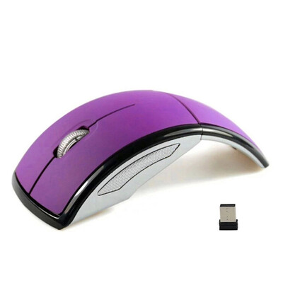 

Revolutionary Design 24GHz Wireless Arc Mouse with Mini USB Receiver Optical Folding Mice for Laptop Tablet PC