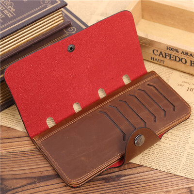 

Случайные Подлинная Кожа PU Мужчины Длинные кошелек Billfold Vintage Top Мужской кошелек