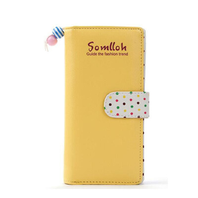 

Fashion Women Wallets Long wallet PU leather Candy Colors Zipper polka dot Small Wallet Coin Purse Cards Holder Money Bag LB241