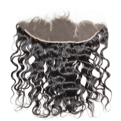 

Lace Frontal Closure Indian Water Wave Virgin Hair Closure Ear to Ear Size 13x4 Inch Wet&Wavy Human Hair Closure Natural Color