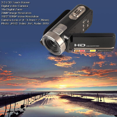 

Digital Video Camera Camcorder 30" LCD Touch Screen DV 24MP 1080P Full HD Support for HDMI AV Output Night-Shot 16X Digital Zoom