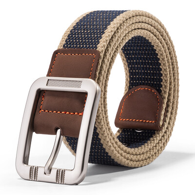 

PENIMATE canvas belt mens canvas belt mens casual pants with Korean students pin buckle mens belt P8BV15002J khaki blue