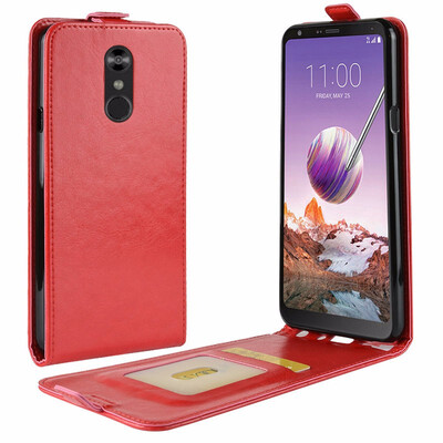 

for LG Stylo 4 WIERSS Flip Leather Case for LG Q Stylo 4 Q710MS Q710 Retro Wallet Case Leather Cover Cases Fundas Capa Coque