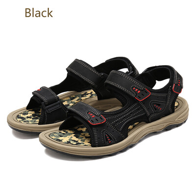 

2018 new summer mens sandals leather beach shoes outdoor wading upstream shoes mens sandals