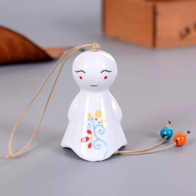 

2pcs Small belly sunny ceramic cartoon wind chimes new style car ornaments cute birhday gifts crafts figurines